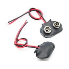 Rosfix Konektor Adapter 9V – Zaponka za Baterijo 6LR61/6F22 | 15 Cm Žice, DC Napajanje za Elektroniko
