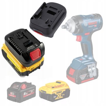 Rosfix Adapter DM18BSL – za Baterije Dewalt/Milwaukee na Bosch 18V Orodja | USB 5V 2.1A, Trpežen