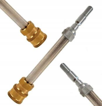 Rosfix Nadomestni Del za Visokotlačni Čistilnik Kränzle D10 – Lance 1/4 QC, 4000 PSI, 16 Cm, Medenina/Inox