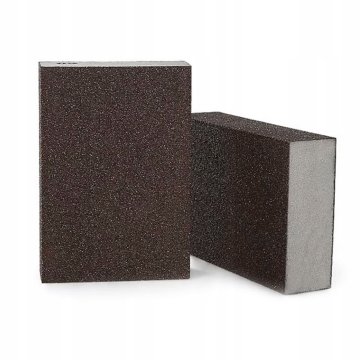 Rosfix Trdni Brusni Kocka GR 120 – 4-Stranska Površina, 85 Kg/m³ Goba, 100×68×25 Mm | za Suho in Mokro Brušenje | za Les, Kovin, Plastiko