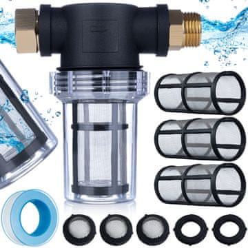OEM Filter za Vodo 3/4 F–M – Kovinsko Sito, 40 Mikronov, 10 Bar, 60°C | za Namakanje v Čistilcah