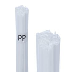 Rosfix Spoj za Varjenje Plastike PP – Bela Barva, 50 G, Mešana Oblika 8 Mm/3,5 Mm | 42 Cm Dolžina | za Avto, Industrijo, Gospodinjstvo