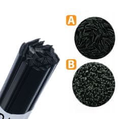 Rosfix Črno Spajkalno Polnilo PP/PE – Mešanica Trakov 8 Mm in Trikotnikov 3,5 Mm | 50 G, Dolžina 42 Cm | za Rezervoarje in Deli in s PP