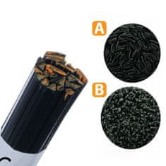 Rosfix Spojina za Varjenje Plastike PC+PBT Črna 50 G – Mešanica Trakov 8 Mm in Trikotov 3,5 Mm | Talilna T 320–360 °C | za Odbijače v Ohišju
