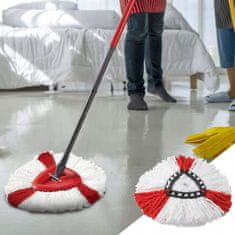 Rosfix Nadomestni Del za Mop Vileda – Vrtljiva Glava 38 Cm in z Mikrovlakni | Pralna, Nosilka 10–14 Cm