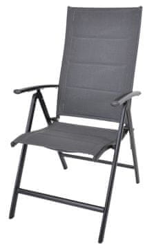 Rojaplast vrtni stol, aluminijast, siv (ZWC-235S)