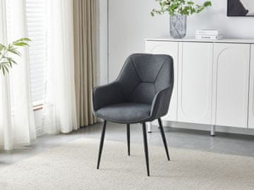 Fort JEDILNI STOL MANTE (VEČ BARV)-Temno siva (set 2 kosov)