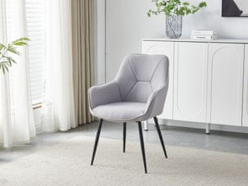 Fort JEDILNI STOL MANTE (VEČ BARV)-Svetlo siva (set 2 kosov)