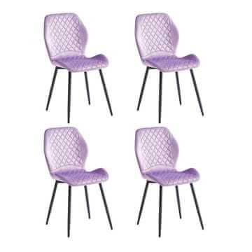 Fort Stol LINA (vijola) (set 4 kosov)