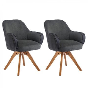 Fort Stol MANDELA (črna/zelena) (set 2 kosov)