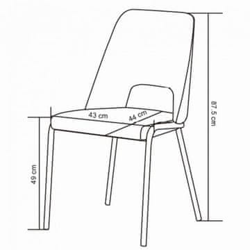 Fort Chair PERIN grey (siva) (set 4 kosov)
