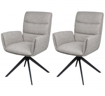 Fort Oblazinjen jedilni stol OSAKA (svetlo siva) (set 2 kosov)