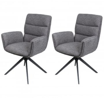 Fort Oblazinjen jedilni stol OSAKA (temno siva) (set 2 kosov)