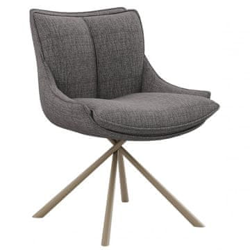 Fort Oblazinjen jedilni stol UBUD (svetlo siva) (set 2 kosov)