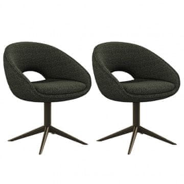 Fort Vrtljiv jedilni stol BORNEO (zelena) (set 2 kosov)