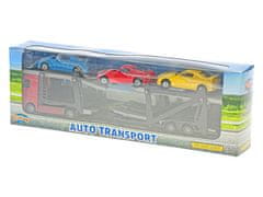 Difuzed 2-Play Prometni avtomobilski transporter kovinski 26 cm 1:60 + 3 avtomobili