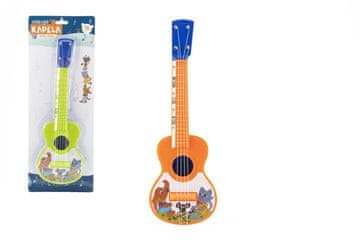 Teddies Plastična ukulele/kitara 40 cm s trsalom Živali in njihov bend