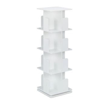 Northix Bela vrtljiva knjižna omara, 360-stopinjsko vrtenje