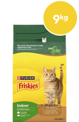 Friskies Indoor suha hrana za mačke, piščanec, puran in zelenjava, 6 x 1,5kg