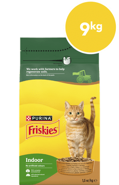 Friskies Indoor suha hrana za mačke, piščanec, puran in zelenjava, 6 x 1,5kg