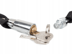 Verkgroup ključavnica za motor/kolo, jeklena, 85cm, črna