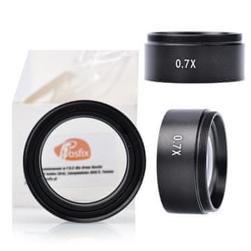 OEM Objektiv 0.7x za Stereoskopski Mikroskop – 48 Mm Navoj, 120 Mm Delovna Razdalja | Visoka Kakovost