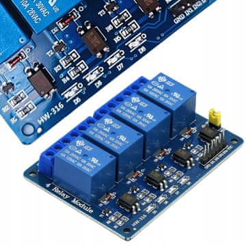 Rosfix 4-Kanalni Relejni Modul – 12V, SPDT, Optična Izolacija, 10A, 72×50×19 Mm | za Arduino v MCU