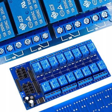 Rosfix 16-Kanalni Relejni Modul – 24V, SPDT, Optična Izolacija, 10A, 220×57×19 Mm | za Arduino