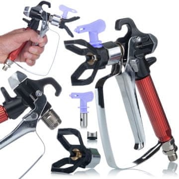 Rosfix UltraSpray RedJet RJ1 Brizgalna Pištola – 3000 Psi, Šoba 517, 1/4 in 7/8 | za Agregat za Barvanje