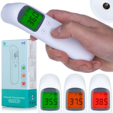 Rosfix Infrardeči Medicinski Termometer – Brezkontaktni, LCD Zaslon, 32–42 °C, Spomin 32 Meritev | za Dojenčke v Odraslah