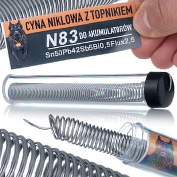 Rosfix Cev za Spajkanje Sn50Pb42 – 0,8 Mm, 13 G, Nizka Tališča, za Elektroniko in Nikelj | 183–215 °C