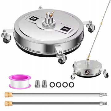 Rosfix Set Krtača za Tlakovanje T-Racer 50 Cm – Nerjaveče Jeklo, 275 Bar, 1/4 Hitri Priključek, 86 Cm Lance | za Teraso v Dovoznih Potih