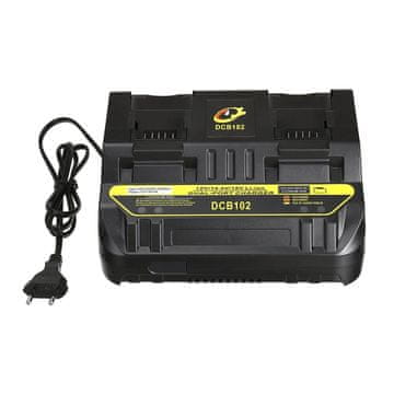 Rosfix Nadomestni Del za Polnilnik DeWalt DCB102 – Dvojni Polnilec 10.8V–20V | 2×2A, 110–240V AC