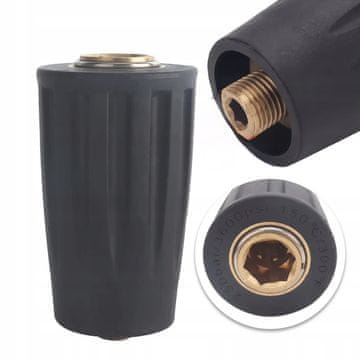 Rosfix QuickConnect Črna Priključna Glava D12 1/4M – 250 Bar, 150°C, Medeninasto Jedro | za Nilfisk, KEW, Kranzle | Hitro Priključevanje