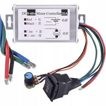 Rosfix PWM Krmilnik za Enosmerni Motor PWM-20A – 9–60V, 20A, Levi/desni, Kompaktni Modul | za Avtomatiko in Naredi Sam