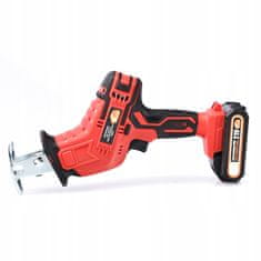Rosfix Red Woodpecker RW21V Akumulatorska Sabljasta Žaga – 21V, 2x Baterija, 130 Mm Rez, LED Luč, Ros Shock Ohišje | za Les, Vrt, Demontažo