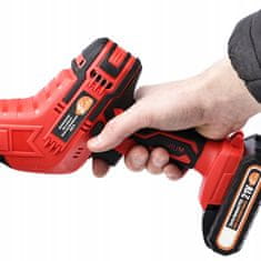 Rosfix Red Woodpecker RW21V Akumulatorska Sabljasta Žaga – 21V, 2x Baterija, 130 Mm Rez, LED Luč, Ros Shock Ohišje | za Les, Vrt, Demontažo