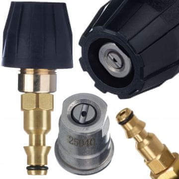 Rosfix Nadomestni Del za Visokotlačni Čistilnik Lavor – Mini Brizgalna Cev, Šoba, Sistem Kliknite | Mosič, Inox