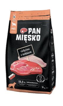 Pan Mięsko PAN MIĘSKO Teletina s puranom XL - suha hrana za pse - 9kg