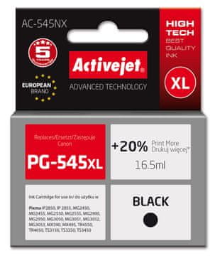 ActiveJet Activejet AC-545NX Črnjenilo (nadomestilo za Canon PG-545XL; Supreme; 16.5ml)