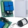 Set Brezžični Rele Modul 433MHz – 4 Kanali, 12V DC, 100 M Domet, Daljinski Upravljalnik s 4 Gumbi | 75×54×29 Mm