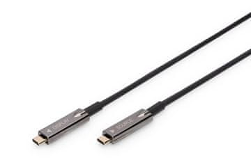 Digitus Digitus AOC 4K kabel USB-C na USB-C, črn