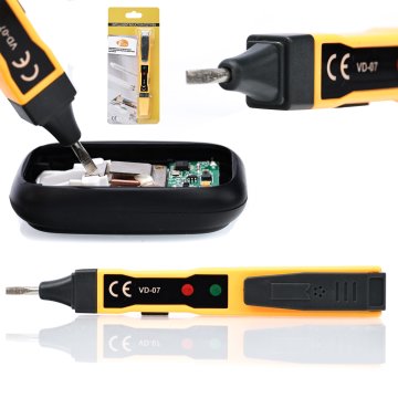 Rosfix Napetosti AC/DC Tester – Oblika Svinčnika, Brezkontaktno Zaznavanje, 141×18,6×16 Mm, ABS | 2× Baterija