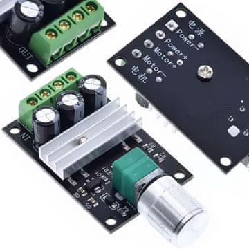Rosfix PWM Regulator za Enosmerni Motor – 6–28 v, 3 a, Potenciometer, LED Indikator | 50 × 32 × 55 Mm