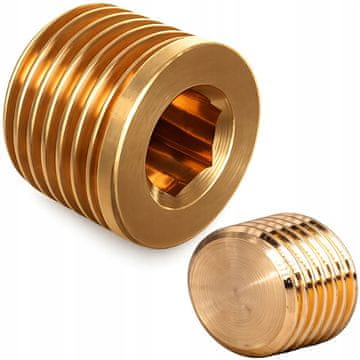 Rosfix Mosižna Zašlepka 1/4 – Zunanji Navoj | za Bypass Ventil, Vodne in Tlačne Naprave