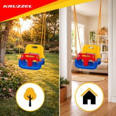 Kruzzel Otroška Gugalnica 3v1 Nastavljiv Varnostni Trak Protizdrsna Konstrukcija