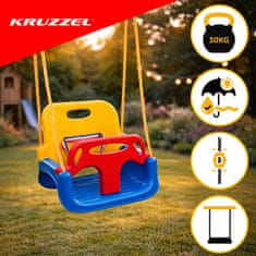Kruzzel Otroška Gugalnica 3v1 Nastavljiv Varnostni Trak Protizdrsna Konstrukcija