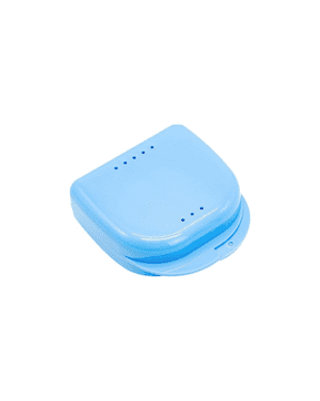 Škatlica za zobni aparat in proteze - z zračnimi odprtinami, kompaktna - narejena iz PP - brez BPA, lahka in trpežna, za retencijske opornice in ščitnike