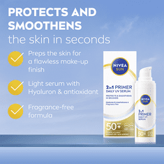 Nivea Serum za obraz 2v1 SPF 50+ (Daily UV Serum) 30 ml
