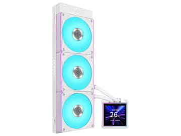Lian Li HydroShift II LCD-S 360CL komplet za tekočinsko hlajenje, ARGB, bel (GHS2LCDS36CW)